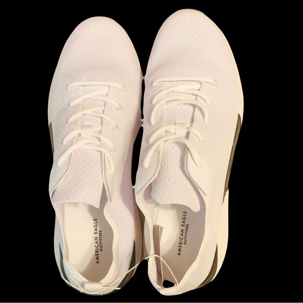 Athletic American Eagle Mens fashionable white running shoes Size 12 - Picture 3 of 15